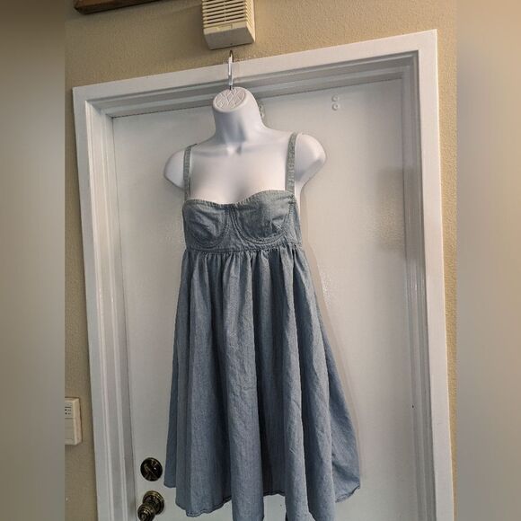 See by Chloe denim sun dress size 4 - Picture 1 of 10